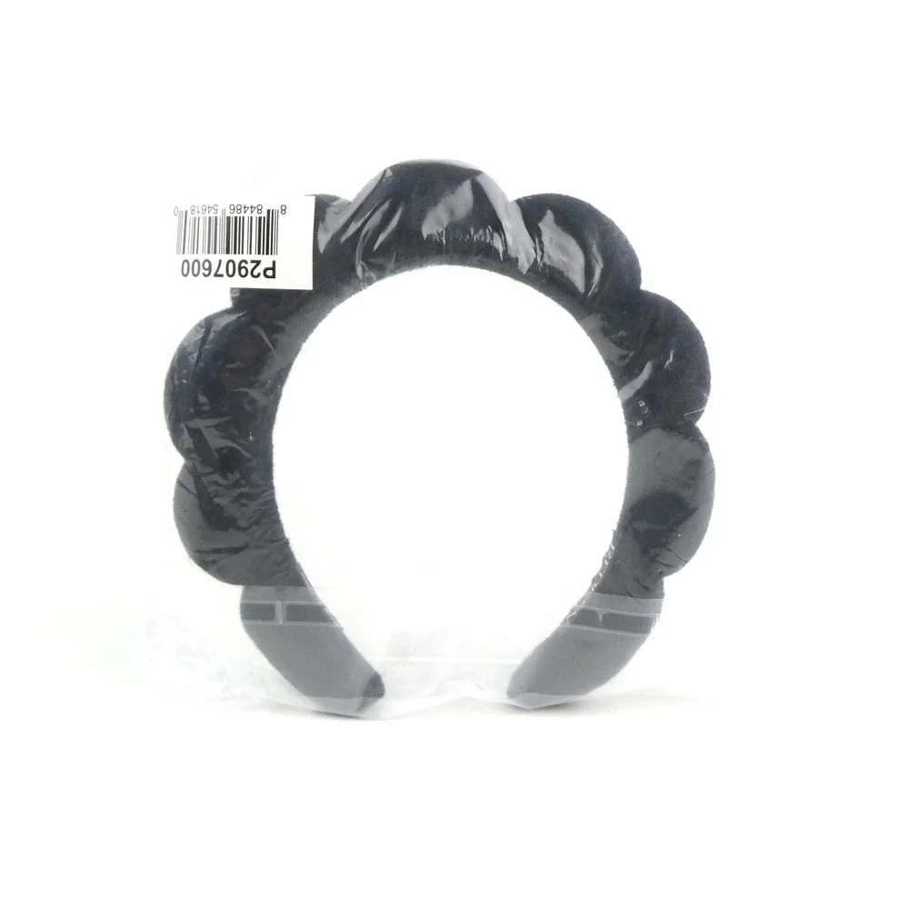 Redken Black Scalloped‎ Plush Headband - New